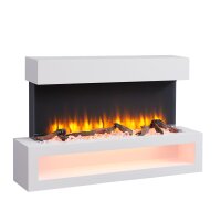 Elektrokamin BALDERIA Nikos - Wandkamin, 2000 W - Weiß