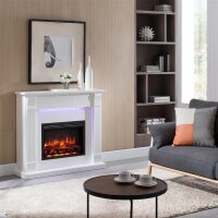 BALDERIA Hikaru electric fireplace - freestanding fireplace - white