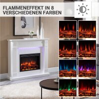 BALDERIA Hikaru electric fireplace - freestanding fireplace - white