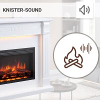 BALDERIA Hikaru electric fireplace - freestanding fireplace - white