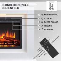 BALDERIA Hikaru electric fireplace - freestanding fireplace - white