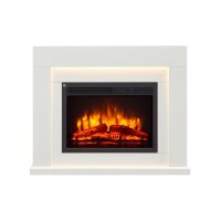 ElektrokaminBALDERIA Elektra –3D-Flammeneffekt, LED-Beleuchtung, Heizleistung 1–2 kW, Fernbedienung - Weiß