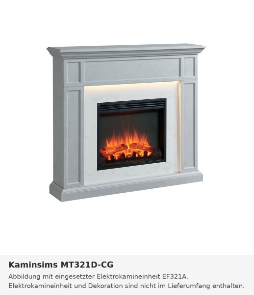 Fireplace mantel MT321D-CG concrete look