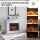 BALDERIA Apollon Freestanding Electric Fireplace – Heating Capacity up to 2000 W, Concrete Look