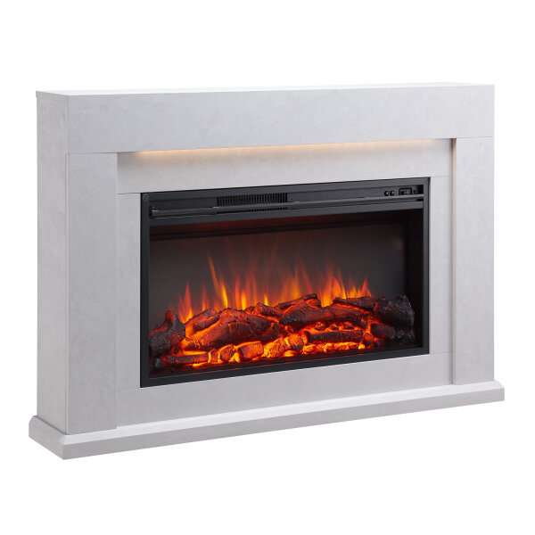 Elektrokamin BALDERIA Xerxes - Standkamin, Heizung 2000W - Betonoptik