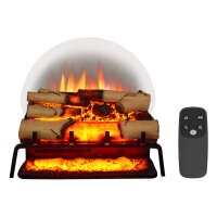 Elektrische Feuerstelle BALDERIA Lily - Kamineinsatz, 1500W - Schwarz