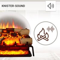 Elektrische Feuerstelle BALDERIA Lily - Kamineinsatz, 1500W - Schwarz