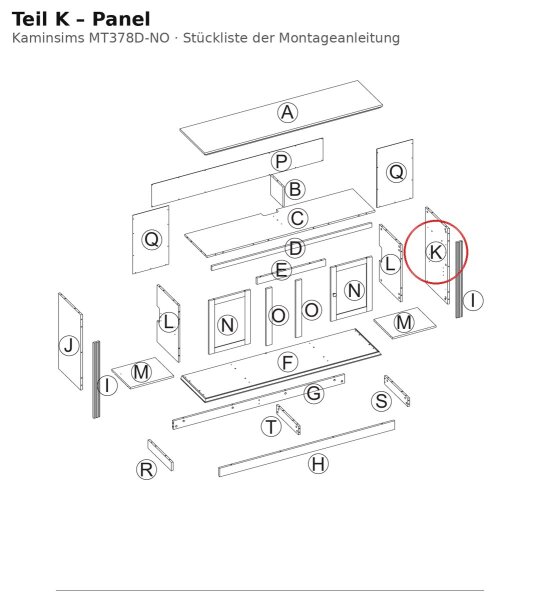 Panel K zu MT378D-NO
