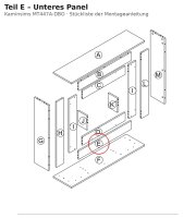 Unteres Panel E zu Kaminsims MT447A-DBO