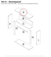 Deckelpanel A zu Kaminsims MT447B-GBO