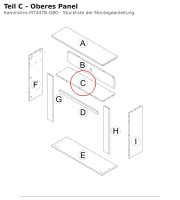 Oberes Panel C zu Kaminsims MT447B-GBO