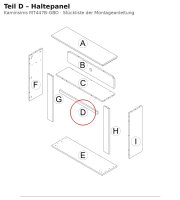 Haltepanel D zu Kaminsims MT447B-GBO