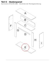 Bodenpanel E zu Kaminsims MT447B-GBO