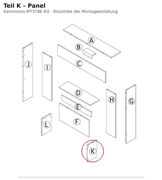 Panel K zu MT378E-EO