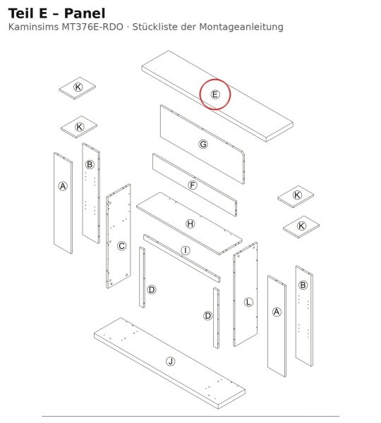 Panel E for MT376E-RDO