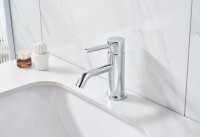 WELLBAD OCEANA Waschtischmischer Chrom 4MS Messing...