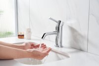 WELLBAD OCEANA Waschtischmischer Chrom 4MS Messing für Bad