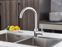 WELLBAD CASCADE Kitchen Faucet Chrome – 360° rotatable & durable