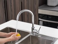 WELLBAD CASCADE Kitchen Faucet Chrome – 360° rotatable & durable