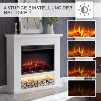 Elektrokamin BALDERIA Archie - Standkamin mit Heizung - Weiß