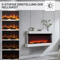 Elektrokamin BALDERIA Achilles (L) - Wandkamin mit Heizung - Weiß