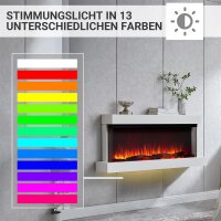 Elektrokamin BALDERIA Achilles (L) - Wandkamin mit Heizung - Weiß