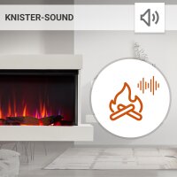 Elektrokamin BALDERIA Achilles (L) - Wandkamin mit Heizung - Weiß