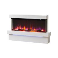 Elektrokamin BALDERIA Achilles L Base - Standkamin, 3D-Flammeneffekt, 2000 W - Weiß