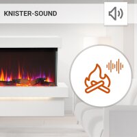 Elektrokamin BALDERIA Achilles L Base - Standkamin, 3D-Flammeneffekt, 2000 W - Weiß