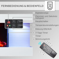 Elektrokamin BALDERIA Lumina - Wandkamin - weiss