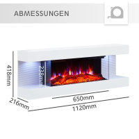 Elektrokamin BALDERIA Lumina - Wandkamin - weiss