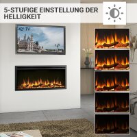 BALDERIA Atalanta (5 Größen) | Elektro Einbaukamin mit Wifi / App