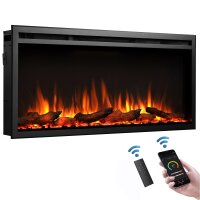 Elektrokamin Einbaukamin BALDERIA Atalanta – 3D-Flammeneffekt, 5 Größen