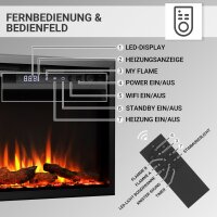 Elektrokamin Einbaukamin BALDERIA Atalanta – 3D-Flammeneffekt, 5 Größen