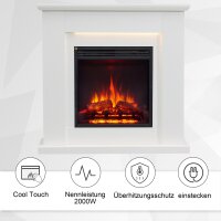 Elektrokamin BALDERIA Pandora in 3 Farben - Standkamin, 2000 W, 3D-Flamme; Fernbedienung