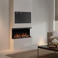 BALDERIA Athena Elektro-Einbaukamin – Eingebaut in eine Wohnzimmerwand