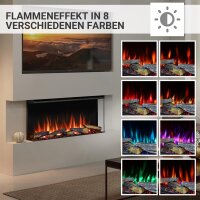 BALDERIA Athena Elektro-Einbaukamin – Infografik: Flammeneffekt in 8 Farben
