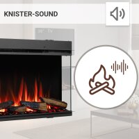 BALDERIA Athena Elektro-Einbaukamin – Infografik: Knister-Sound