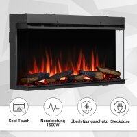 Elektrokamin BALDERIA Athena in 5 Größen - Einbaukamin, Heizung 1500W