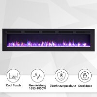 BALDERIA Leif in 2 Größen - 2in1 Wand- und Einbaukamin, 2000 W