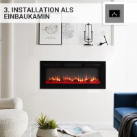 Elektrokamin BALDERIA Leif in 3 Größen - Stand-, Wand- od. Einbaukamin