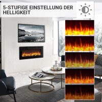 BALDERIA Fiamma Elektro-Einbaukamin – Infografik: Flammenhelligkeit in 5 Stufen
