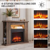 BALDERIA William electric fireplace in 4 colors, freestanding fireplace, 2000 W