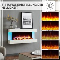 Elektrokamin BALDERIA Helia in 2 Farben - Wandkamin, Heizung 2000 W