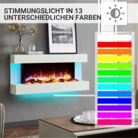 Elektrokamin BALDERIA Helia in 2 Farben - Wandkamin, Heizung 2000 W