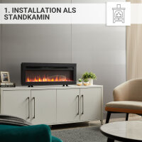 Elektrokamin Einbaukamin BALDERIA Agnes – 3D-Flammeneffekt, 4 Größen