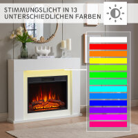 Elektrokamin Standkamin BALDERIA Finn Design – Heizung bis 2000 W, weiss