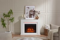 BALDERIA Finn Design electric fireplace - freestanding fireplace - white