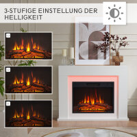 BALDERIA Finn Design electric fireplace - freestanding fireplace - white