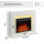 BALDERIA Finn Design electric fireplace - freestanding fireplace - white